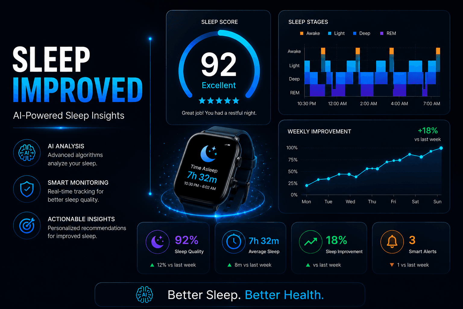 Continual Sleep App AI sleep analysis and wearable tracking