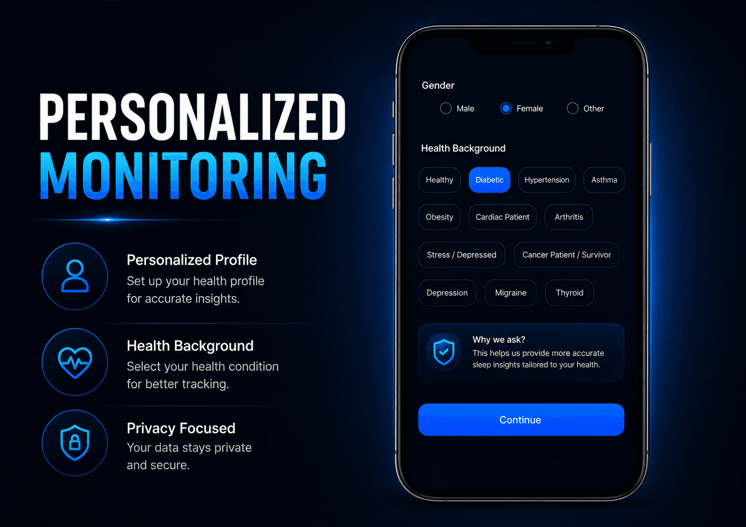 Continual Sleep App AI sleep analysis and wearable tracking