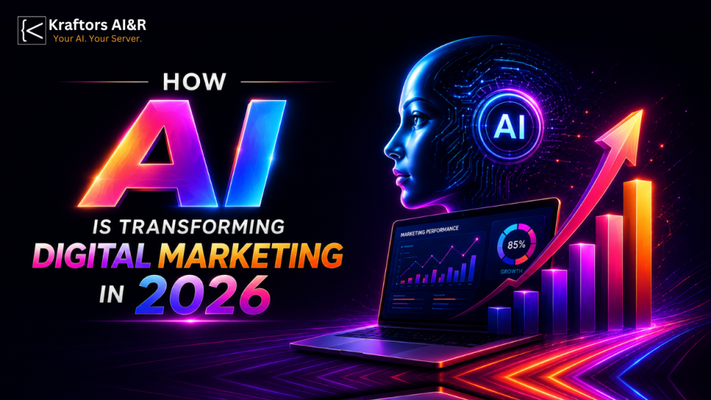 AI transforming digital marketing in 2026 through automation, personalization, predictive analytics, and intelligent customer engagement.
